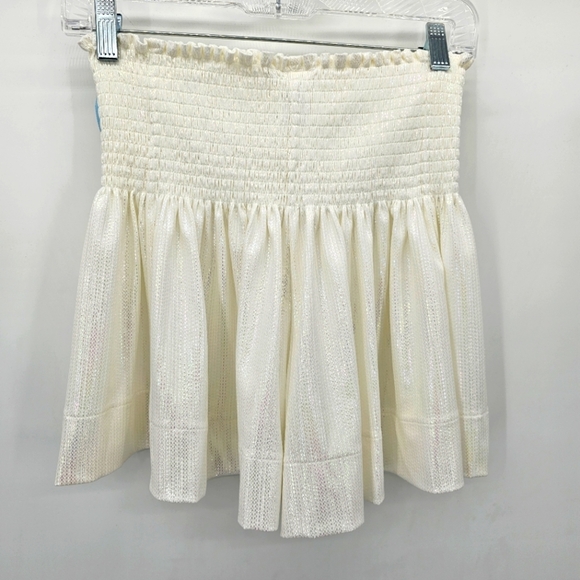 Queen Of Sparkles Ivory Irridecent Skort Womens Size Small - Picture 1 of 3